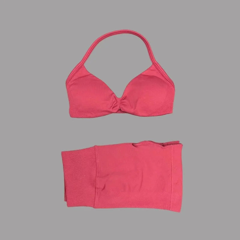 Strappy Sports Bra & Shorts Set