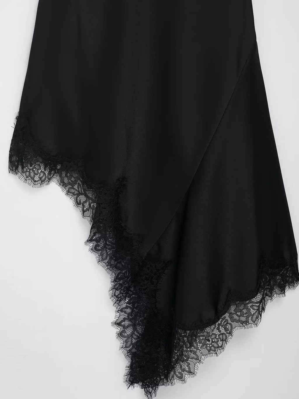 Lace Detail Satin Dress