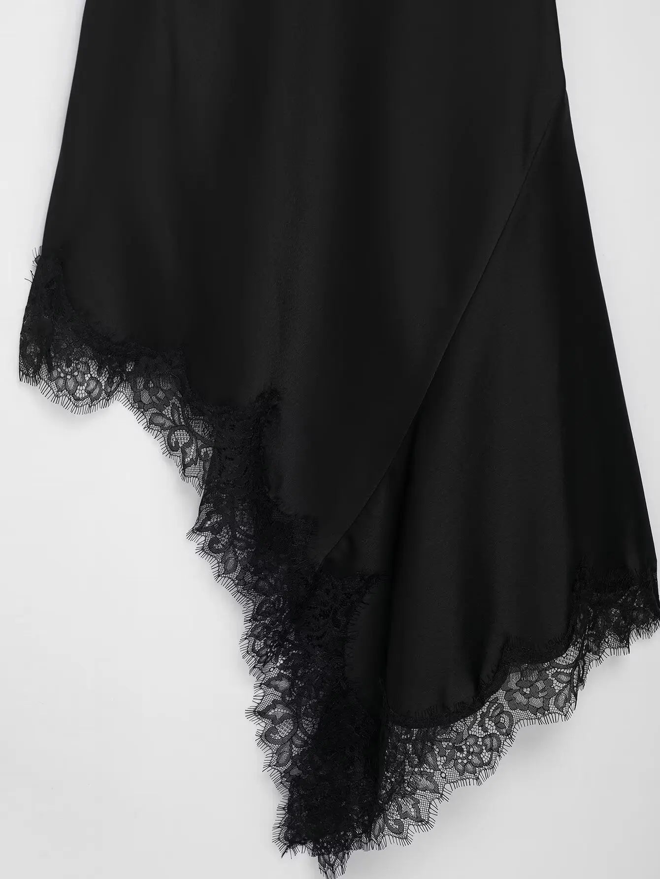 Lace Detail Satin Dress