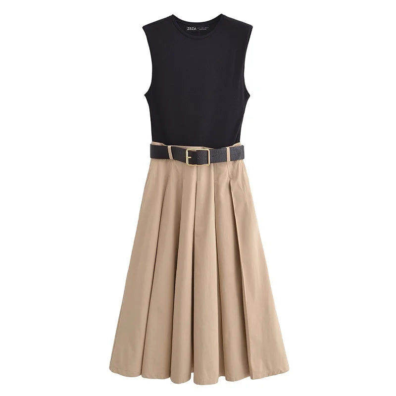 Luna Belted Midi Dress