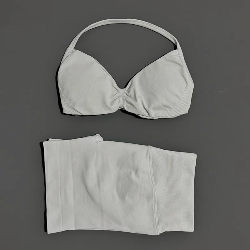 Strappy Sports Bra & Shorts Set