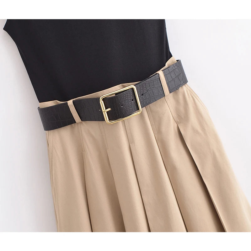Luna Belted Midi Dress