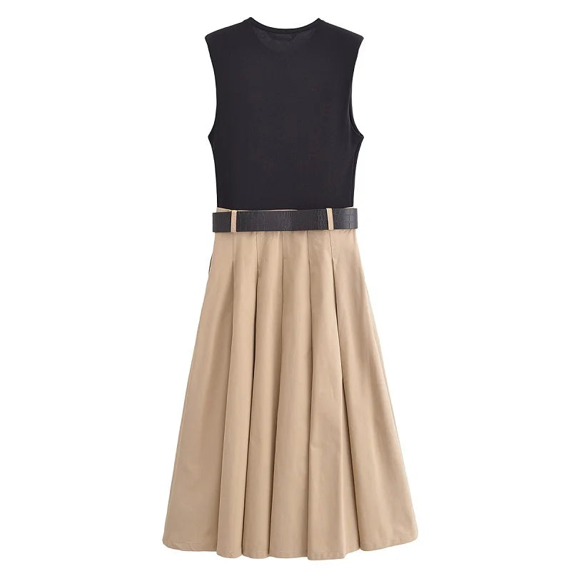 Luna Belted Midi Dress
