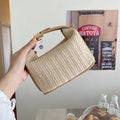 Women's Woven Straw Handbag – Summer Beach Crossbody Shoulder Bag